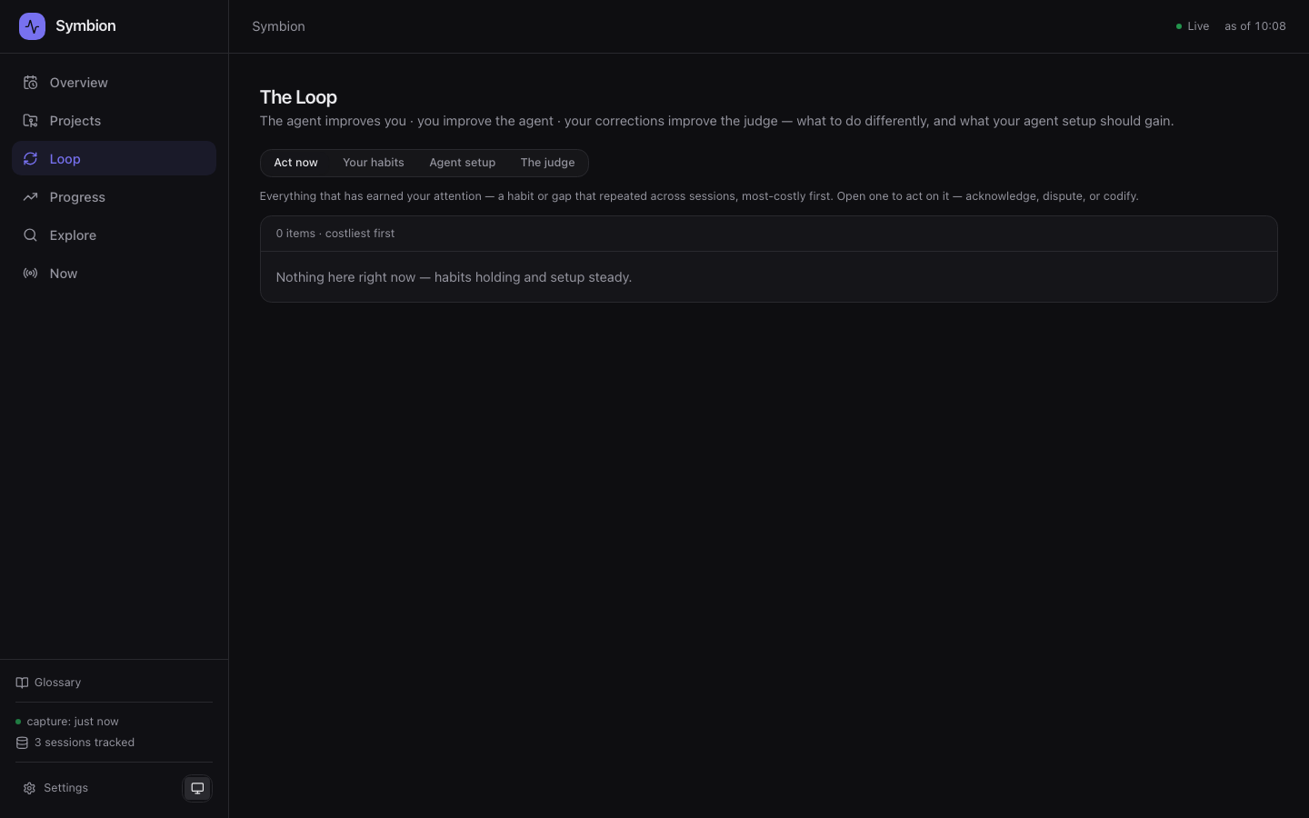 Symbion Cloud org dashboard